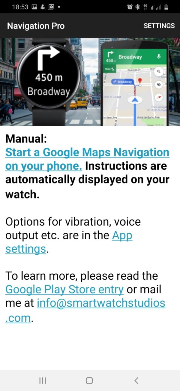 maps on galaxy watch active