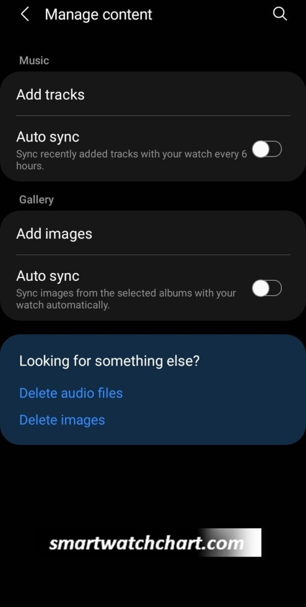 send music to galaxy watch