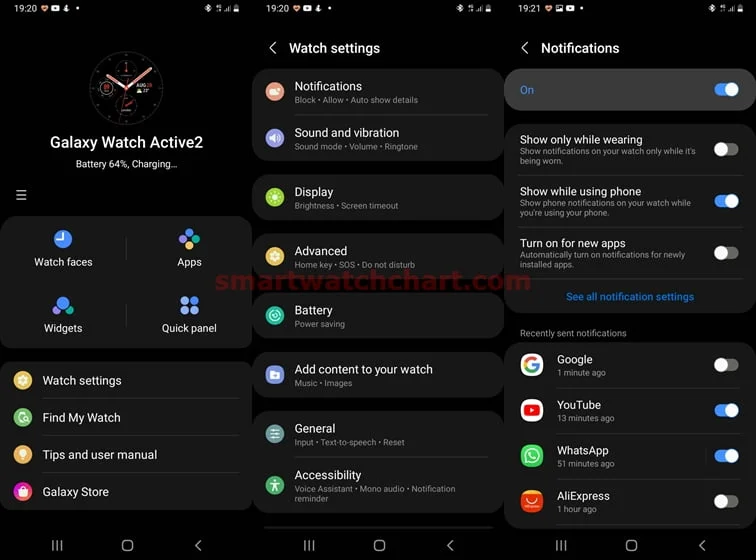How to enable notifications on Galaxy Watch Active 2