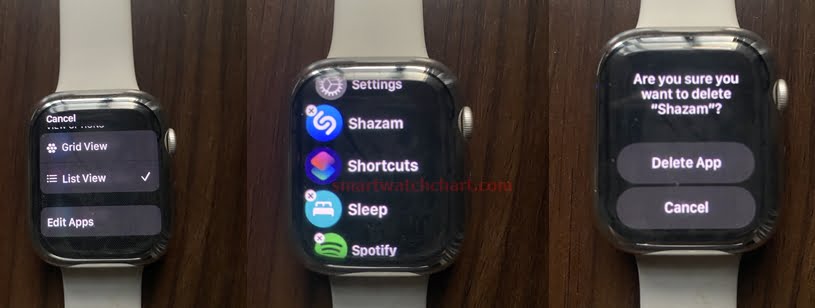 How to uninstall app from Apple Watch series 7